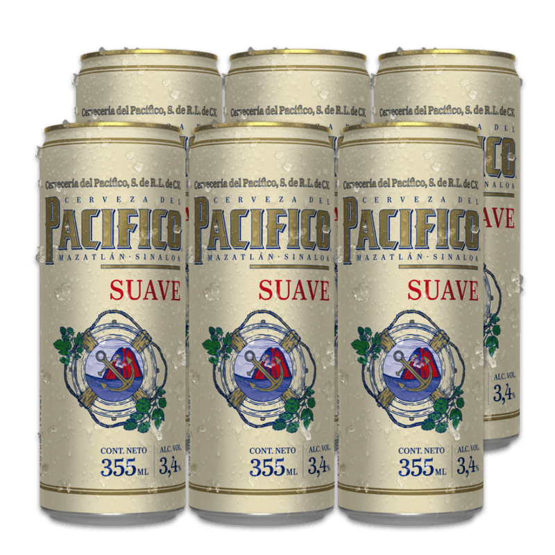 6 Pack Pacifico Suave Lata 355ml TaDa Delivery de Bebidas México