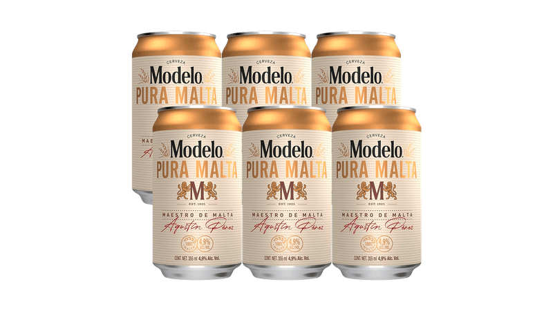 6 pack Modelo Pura Malta Lata 355ml - TaDa Delivery de Bebidas |México