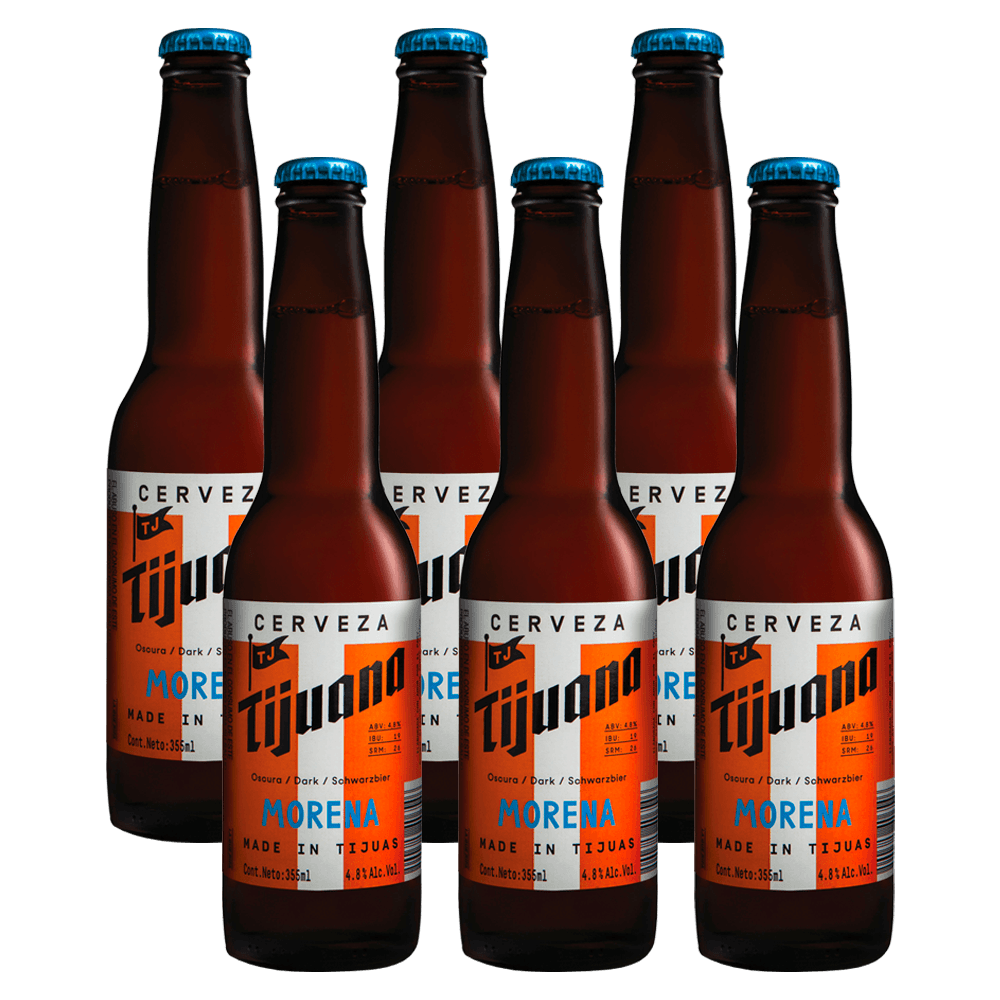 6 pack Tijuana Morena Botella 355ml - TaDa Delivery de Bebidas |México