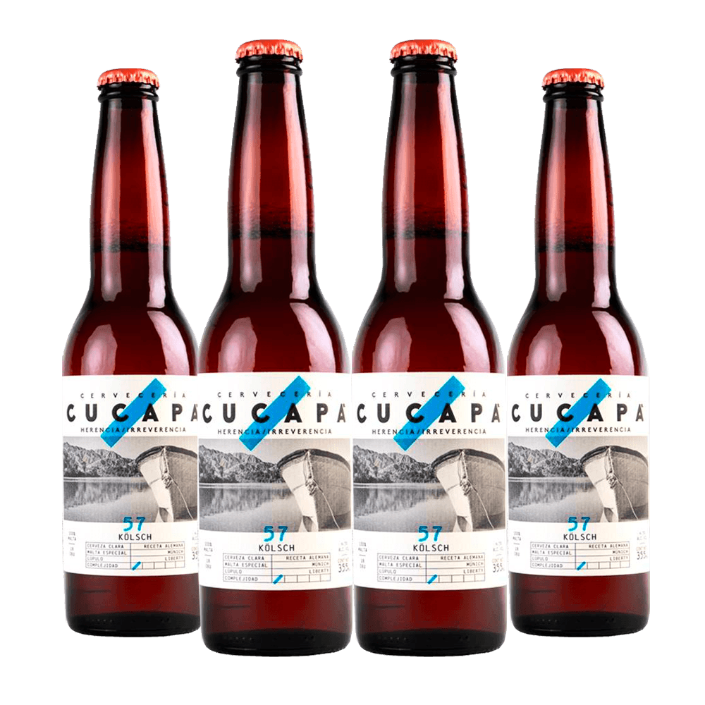 4 Pack Cucapá Kolsch Botella 355ml - TaDa Delivery de Bebidas |México