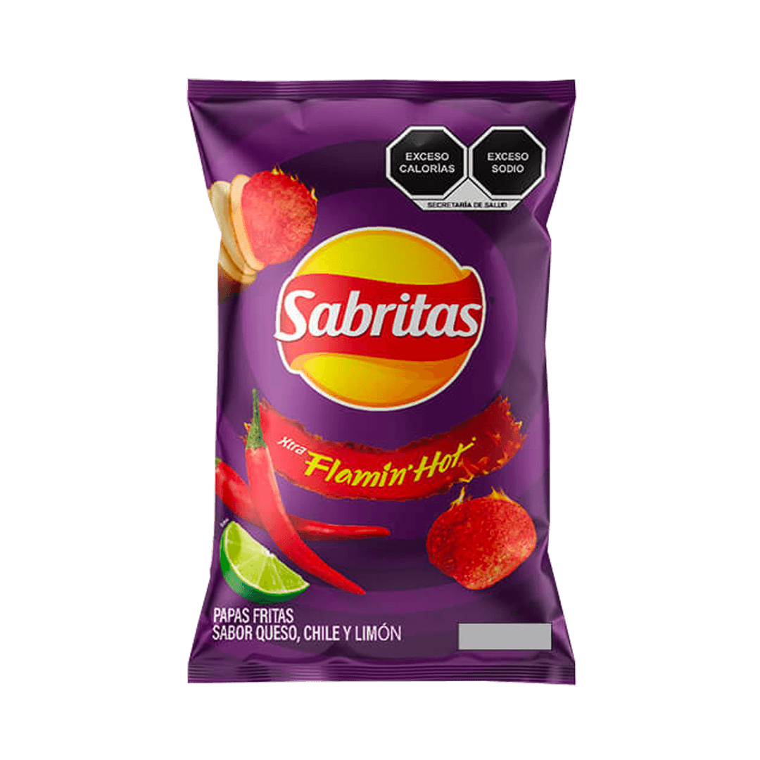 Sabritas Xtra Flamin Hot 100g Spicy Mexican Chips Sabritas