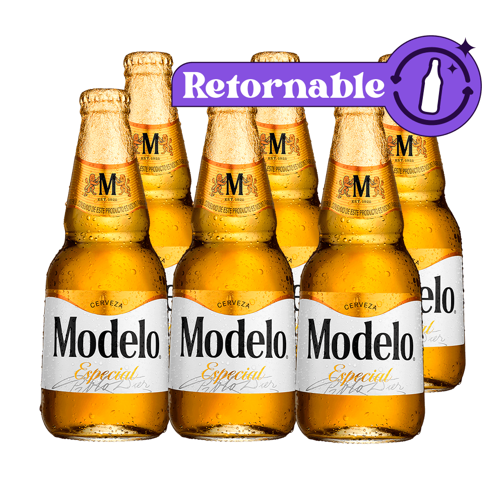 6 Pack Modelo Especial Botella Retornable 355ml - TaDa Delivery de Bebidas  |México