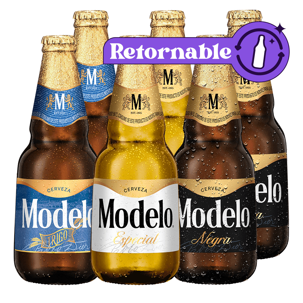 6 Pack Modelo MIX Trigo Botella 355ml - TaDa Delivery de Bebidas |México