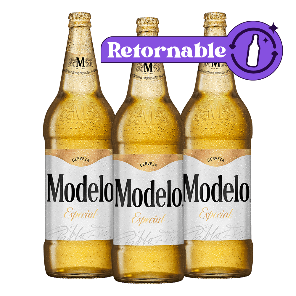 3 Pack Modelo Especial Mega Retornable 1l - TaDa Delivery de Bebidas |México