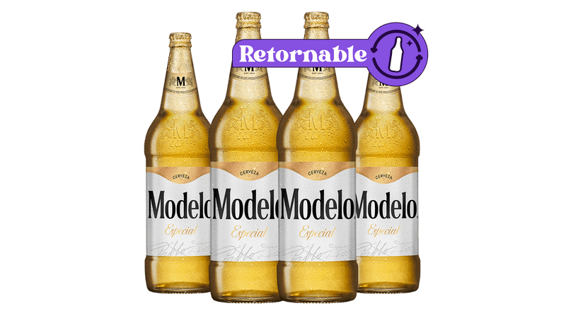 4 pack Modelo Especial Mega 1L - TaDa Delivery de Bebidas |México