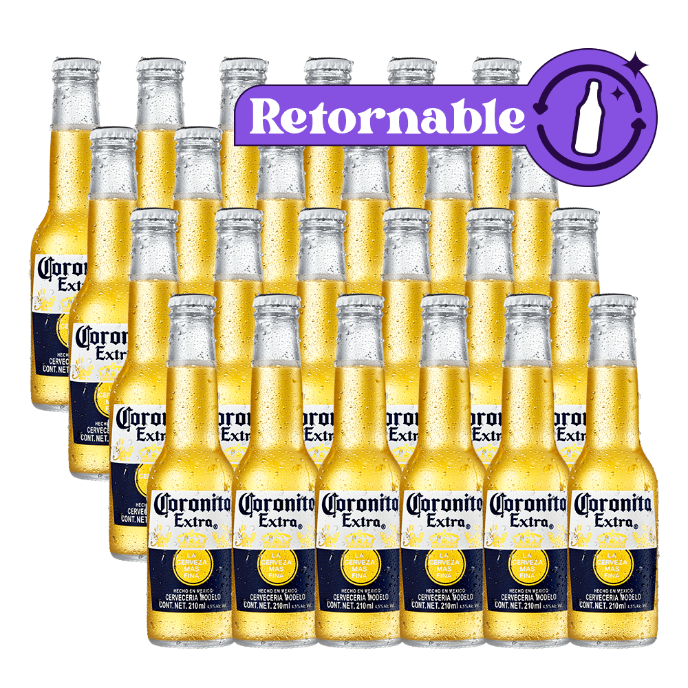 24 pack Corona Extra Botella 210ml - TaDa Delivery de Bebidas |México