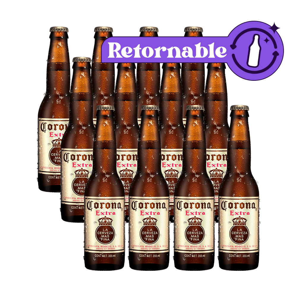 12 Pack Corona Ambar Botella 355ml - TaDa Delivery de Bebidas |México