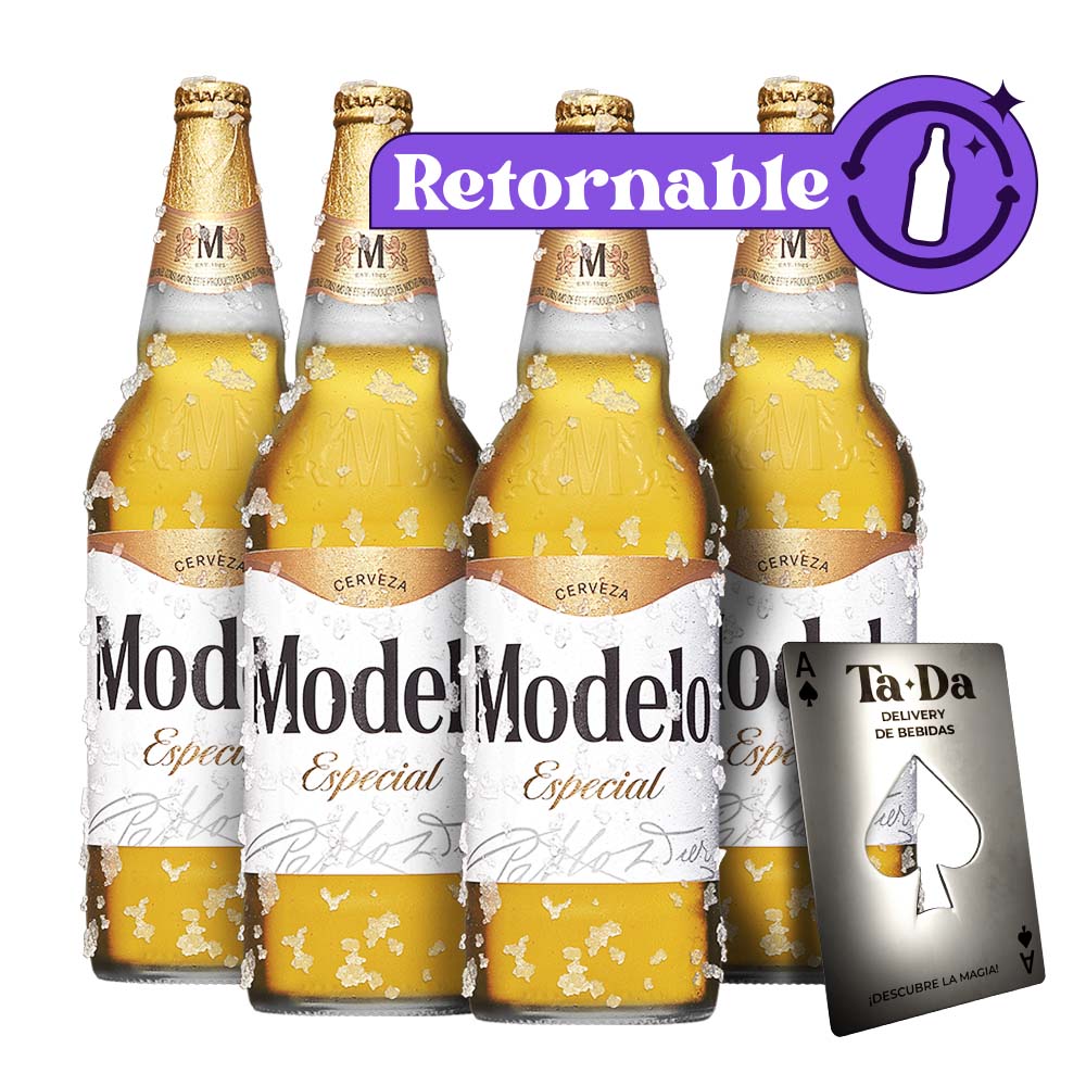 4 Pack Modelo Especial Mega 1L + 1 Destapador TaDa - TaDa Delivery de  Bebidas |México